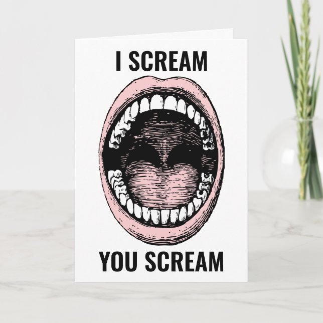 FUNNY DE TARJETAS DE CUMPLEAÑOS DE HIELO DE CREMA  (Anverso)
