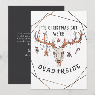 Funny Deed Inside Navidades Tarjeta de vacaciones