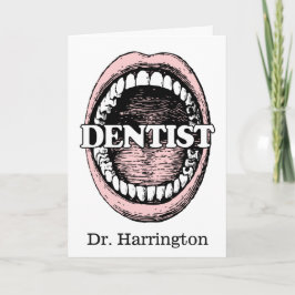 Funny Dentist nombre personalizado tarjeta de salu
