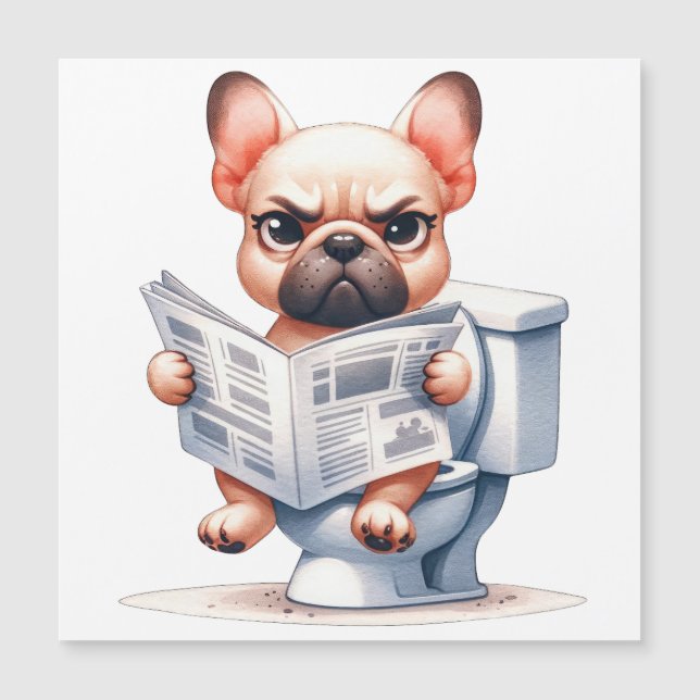 Funny dog on toilet (Anverso)