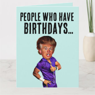 FUNNY DONALD TRUMP TARJETA DE CUMPLEAÑOS PARA LA F