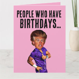 FUNNY DONALD TRUMP TARJETA DE CUMPLEAÑOS PARA LA F