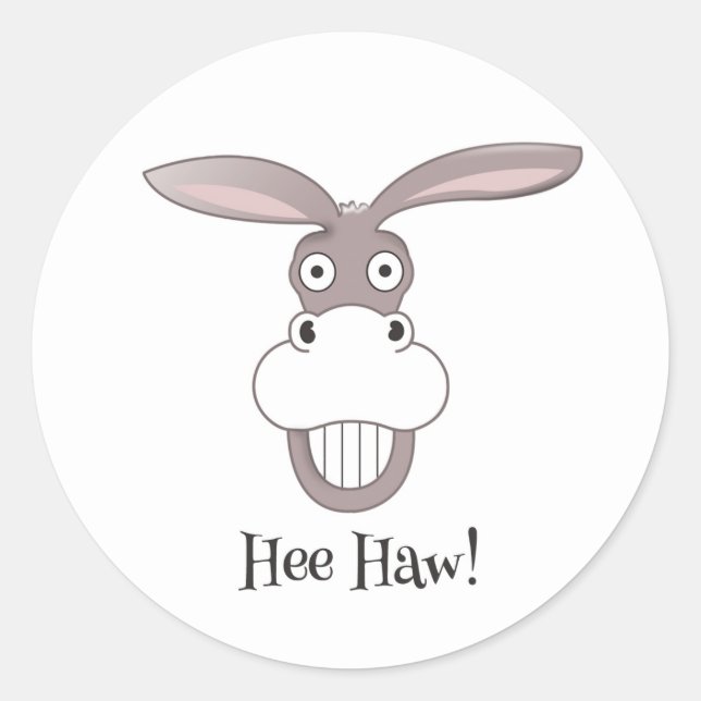 Funny Donkey Face Personalizado Pegatina (Anverso)