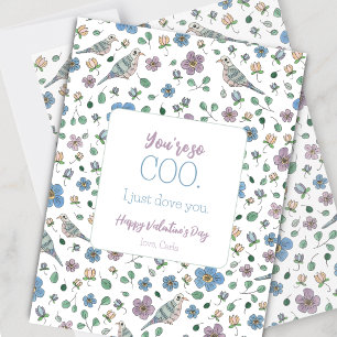 Funny Dove Pun El día de San Valentín tarjeta de v