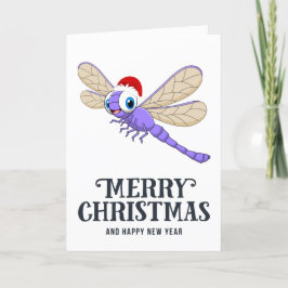 Funny Dragonfly Navidad Card