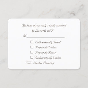 Funny Elegant Personalizado Fiesta RSVP Tarjeta de