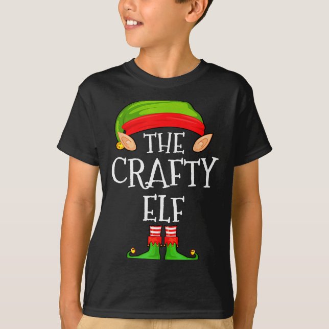 Funny Elf Family Christmas Crafty Elf Sweater Matc (Anverso)