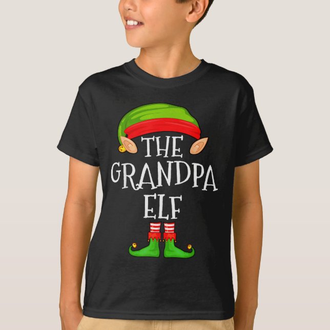 Funny Elf Family Christmas Grandpa Elf Sweater Mat (Anverso)