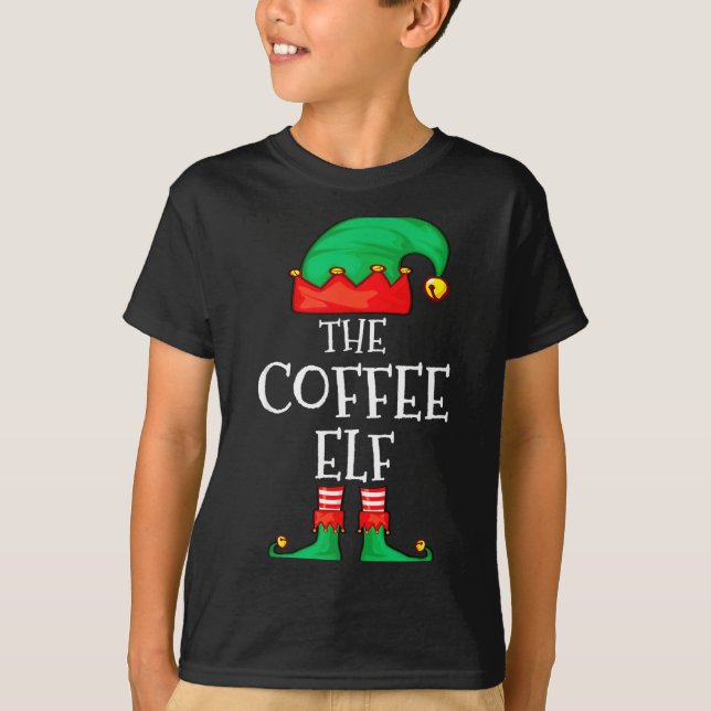 Funny Elf Family Christmas The Coffee Elf Sweater  (Anverso)