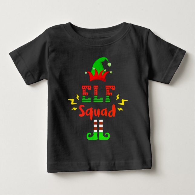 FUNNY ELF SQUAD - Camiseta DIVERTIDA POR LOS NAVID (Anverso)