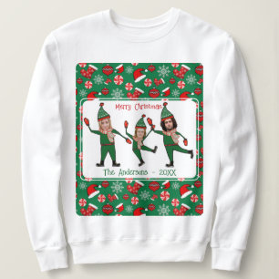 Funny Elf Tu Familia Fea Navidades Sweater