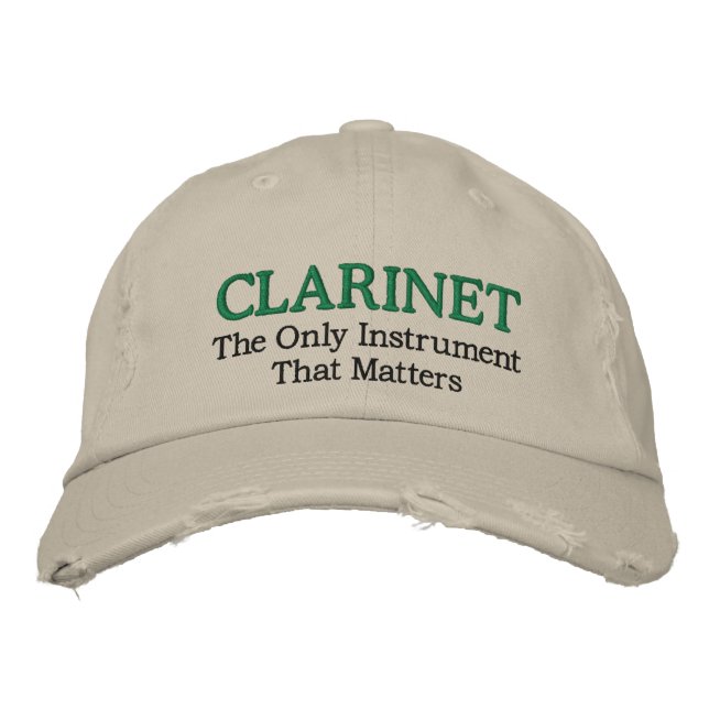 Funny Embroidered Clarinet Music Gorra (Anverso)