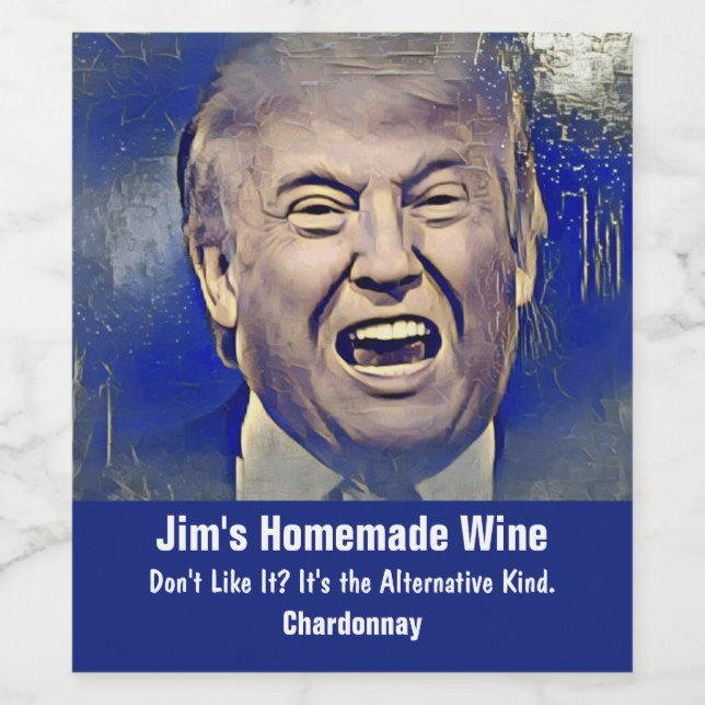 Funny etiqueta de vinos de Donald Trump (Etiqueta única)