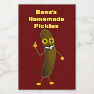 Funny Etiquetas caseras de enlatado de pickle
