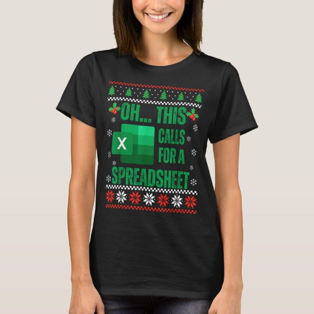 Funny Excel Spreadsheets Christmas Sweater Lover A (Anverso)