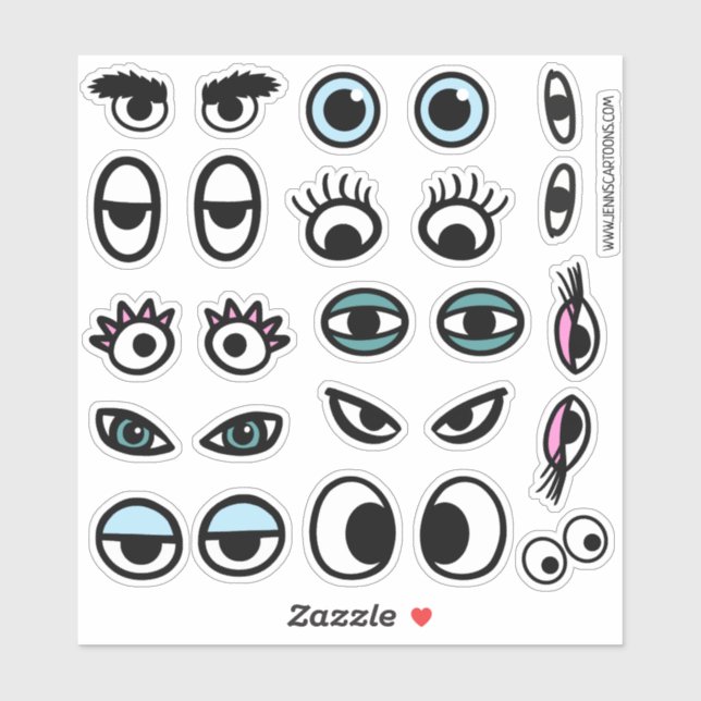 Funny Eyeballs Personalizado Eyes Pegatina Set (Hoja)