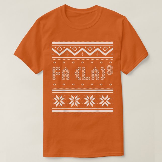 Funny Fa La 8 Navidades Math Teacher Ugly Sweater  (Diseño del anverso)