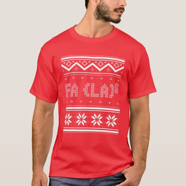 Funny Fa La 8 Navidades Math Teacher Ugly Sweater (Anverso)