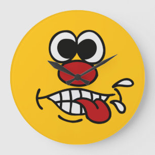 Funny Face personalizado reloj de pared