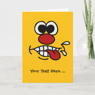 Funny Face personalizado tarjeta de saludo