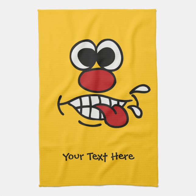 Funny Face personalizado toalla de mano (Vertical)