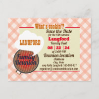 Funny Family Reunion design Invitación Postcard
