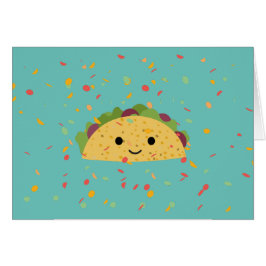 Funny Fantastaco Birthday Kawaii Taco Card