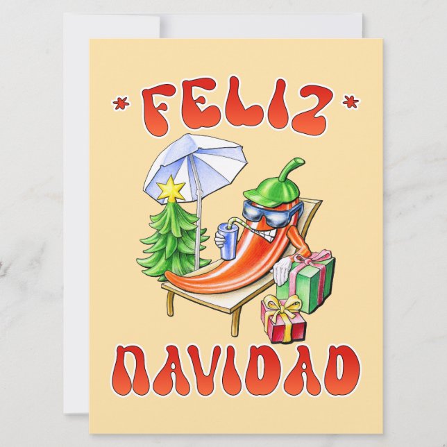Funny Feliz Navidad Navidad Chili (Anverso)