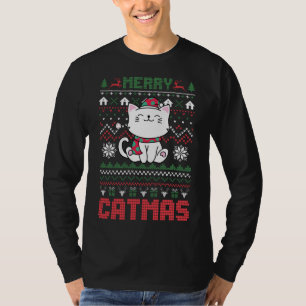 Funny Feliz Navidad Navidades feos Sweater Cat San