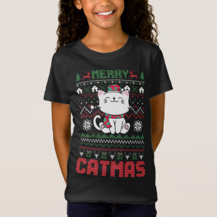 Funny Feliz Navidad Navidades feos Sweater Cat San