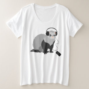 Funny Ferret Music Lover