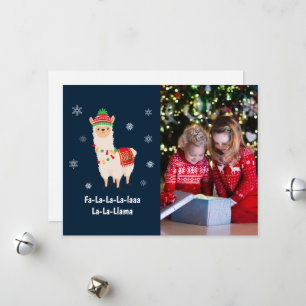 Funny Festividad Llama Pun Foto Tarjeta de vacacio