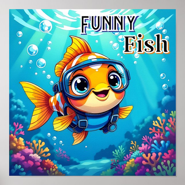 Funny Fish | El arte de la guardería de una Person (Frente)