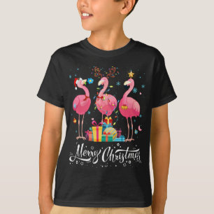 Funny Flamingo ilumina Santa Hat Sweater Xmas Tree