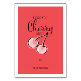 Funny Fruit Pun Cherry Classroom Tarjeta de San Va