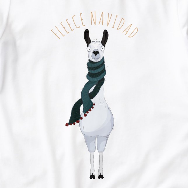 Funny Fun 'Fleece Navidad' Llama Pun Cartoon  (Subido por el creador)