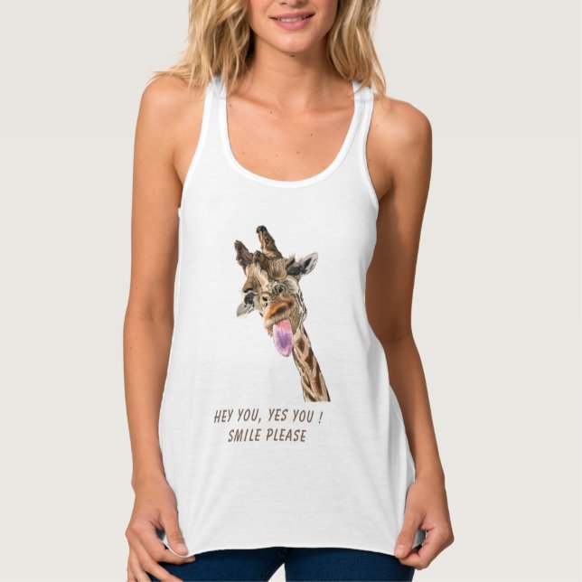 Funny Giraffe Tank Top (Anverso)