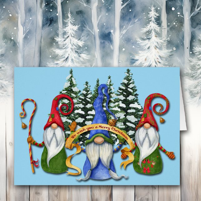 Funny Gnome Christmas Wishes Card (Subido por el creador)