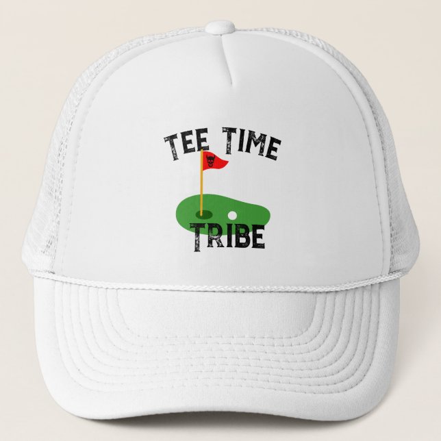 Funny Golf Quotes Pun Tee Time Tribe Golf Gorra (Anverso)