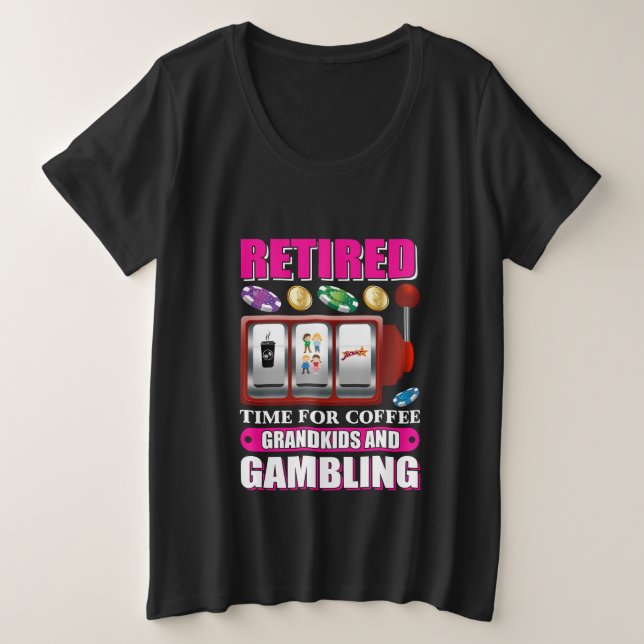 Funny Grandkids retired word art gambling (Anverso del diseño)