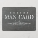 Funny Groomsman o la mejor tarjeta de propuesta de<br><div class="desc">"Grooms MAN CARD" Chalkboard chistoso mejor hombre,  tarjetas de proposición de groomsman.</div>