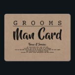Funny Groomsman o la mejor tarjeta de propuesta de<br><div class="desc">"TARJETA DE HOMBRE DE LOS HOMBRES DE LOS HOMBRES" Tarjetas de propuesta de hombre moderno y divertido.</div>