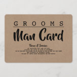 Funny Groomsman o la mejor tarjeta de propuesta de<br><div class="desc">"TARJETA DE HOMBRE DE LOS HOMBRES DE LOS HOMBRES" Tarjetas de propuesta de hombre moderno y divertido.</div>