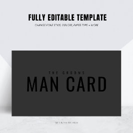 Funny Groomsman Propuesta de hombre tarjeta negra 
