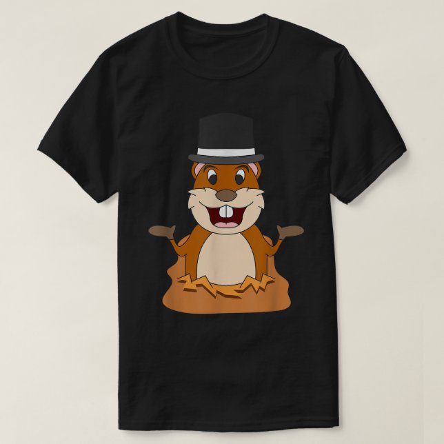 Funny Groundhog Day Phil Groundhog Lover Top Hat S (Diseño del anverso)