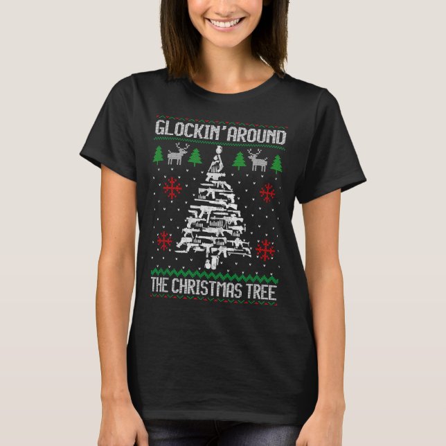 Funny Guns Ugly Christmas Sweaters For Gun Lovers  (Anverso)