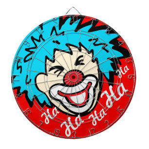 Funny ha ha tiene tablero de dardos de payaso gráf