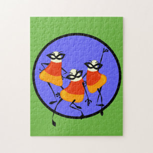 FUNNY HALLOWEEN CANDY CORN MUJERES PUZZLE