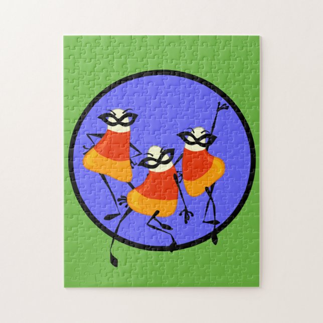 FUNNY HALLOWEEN CANDY CORN MUJERES PUZZLE (Vertical)
