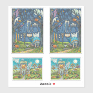 FUNNY HALLOWEEN TESTIGOS Y PEGATINAS DE GATOS NEGR